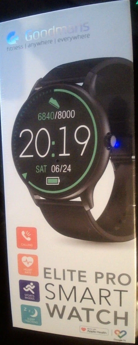 Goodmans Elite Pro Smart Watch. Apple Health Google Fit. GPS
