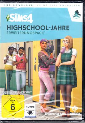 Sims 4 Addon High School - Code in a Box - PC - Neu & OVP - Deutsche Version