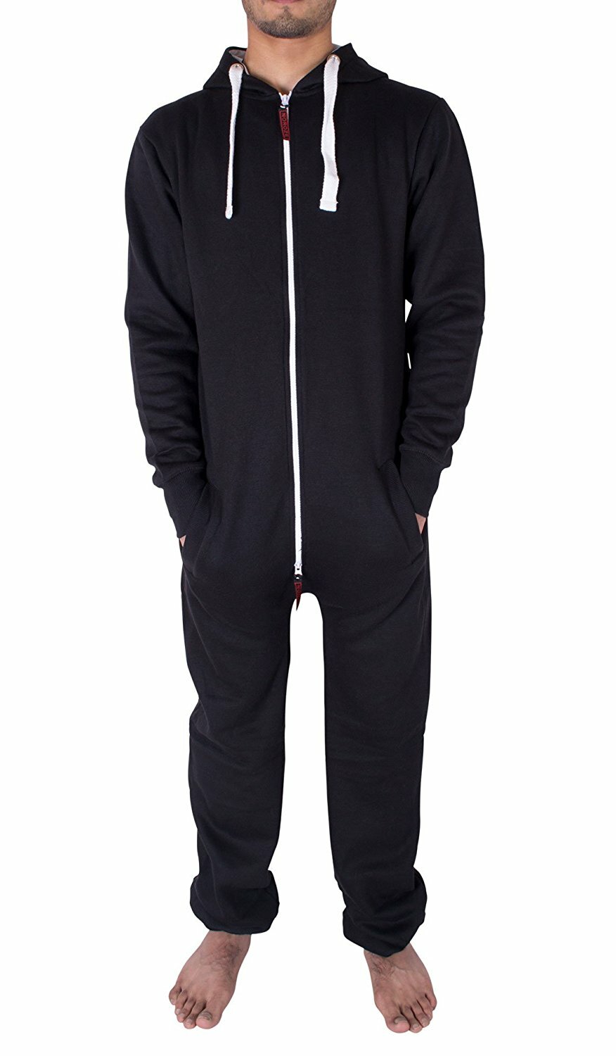 New Unisex Mens Women's Plain Full Zip 1Onesie All In One Piece Fleece