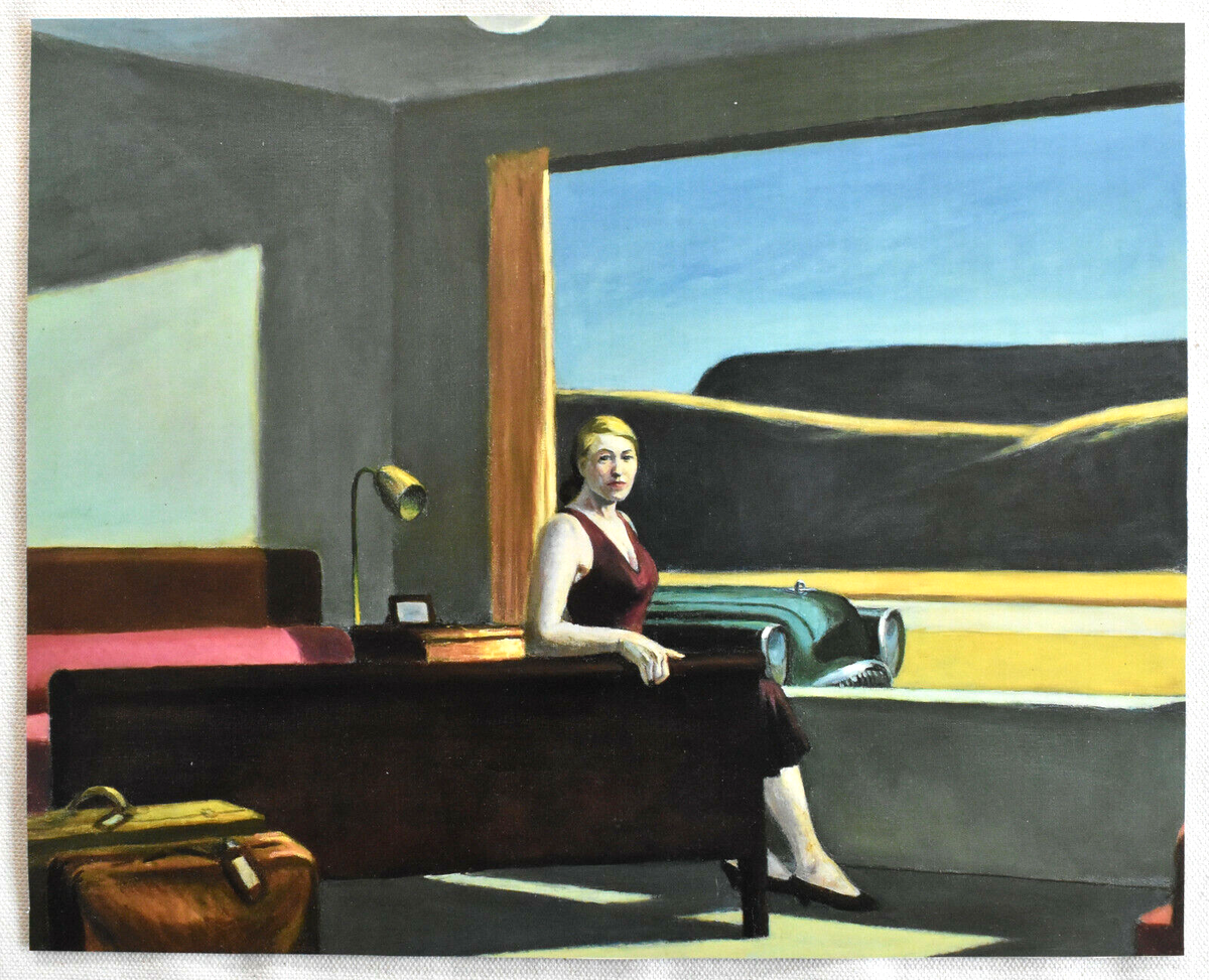 額装済/Western Motel 1957/エドワード ホッパー Western Motel, 1957 by Edward Hopper