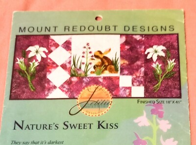 Table Runner Banner Wall Quilt Pattern NATURE'S SWEET KISS  18 X 41''