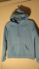 Under Armour Lt. Blue, Polyester, Pull Over, Hoodie/Sweatshirt, Womens Med.