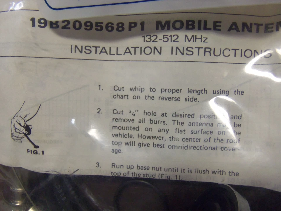 NEW GE UHF/VHF HAM 1/4 WAVE ANTENNA KIT  15' COAX PL-259 KENWOOD ICOM VERTEX - Image 4 of 4