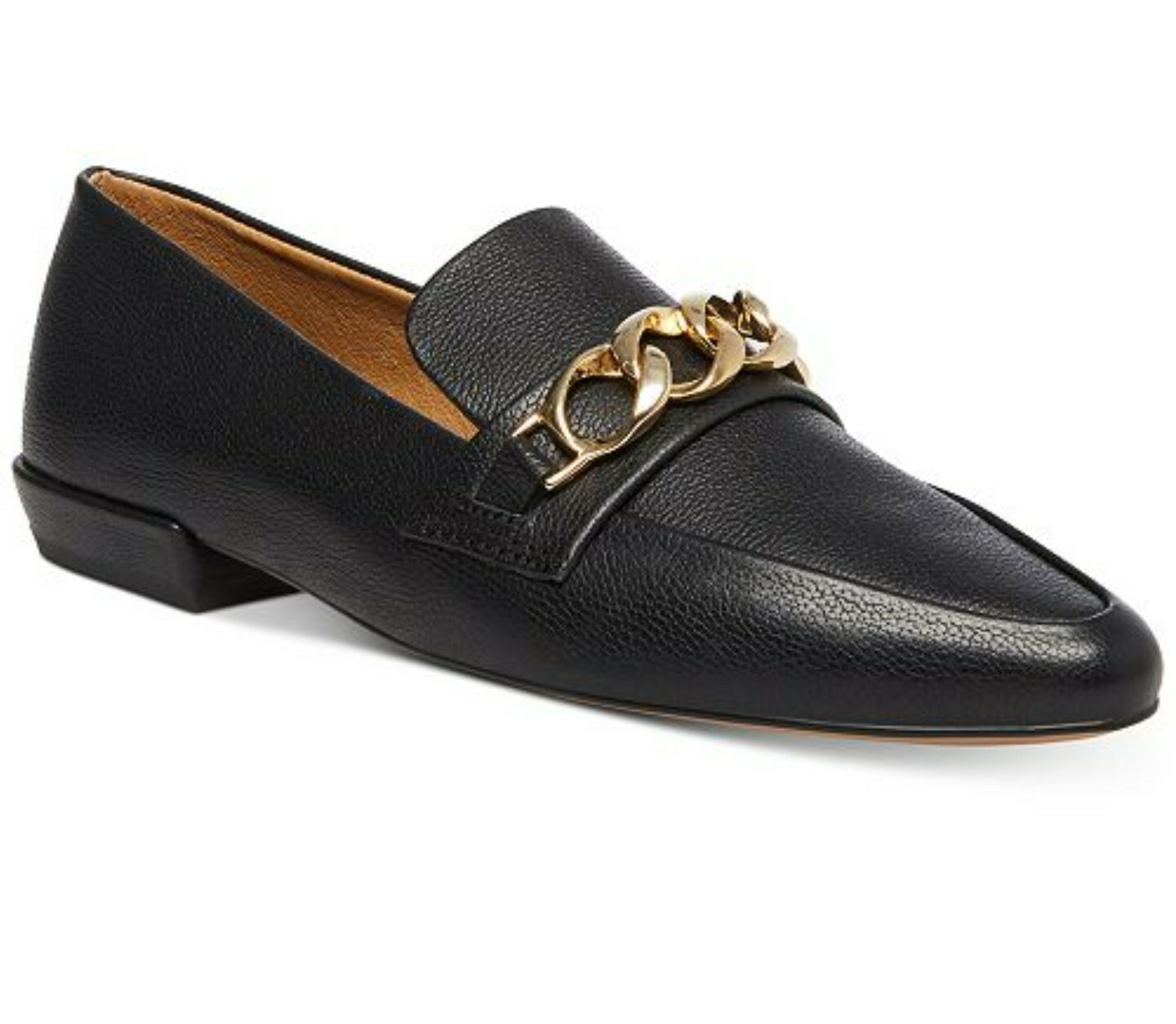STEVEN NEW YORK HOLDEN LOAFER BLACK WITH GOLD TONE CHAIN SIZE 7.5 NWOB READ!!