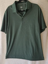 Classy Cutter & Buck Short-Sleeve Dry-Tech UV50 Protection Stretch Polo Size L  