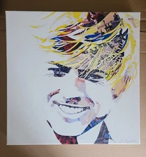 Canvas Painting 18 x 18 titled 'Robert' By Ines Kouidis Brand New !!