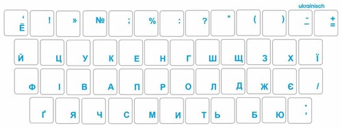Autocollant clavier ukrainien pour clavier PC ou ordinateur portable, transparent - Photo 7/10