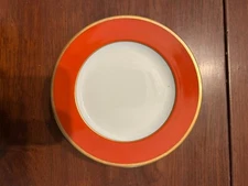 Haviland Limoges Laque De Chine Gold Rim - Brick Dinner Plate, 10 7/8" D