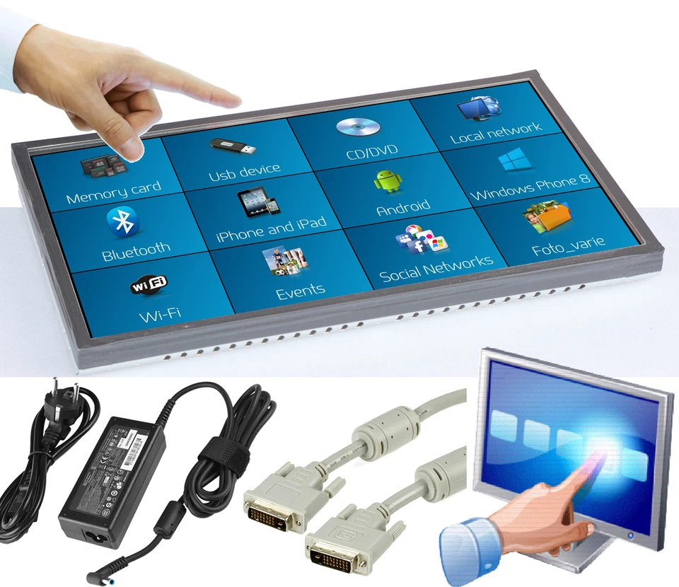 FHD 24" 61cm 1920x1080 OPENFRAME NOVOMATIC 3M TOUCHSCREEN SPIELAUTOMAT MN24-TS