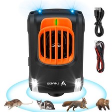 Ultrasonic Rodent Repeller Motion Detection 360° Pest Deterrent - Universal