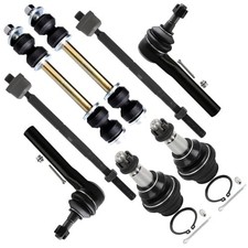 8pcs Front Suspension Kit Outer Inner Tie Rod End Sway Bar Link Ball Joint