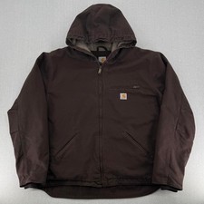 Carhartt Brown Sherpa Lined Jacket Size XL