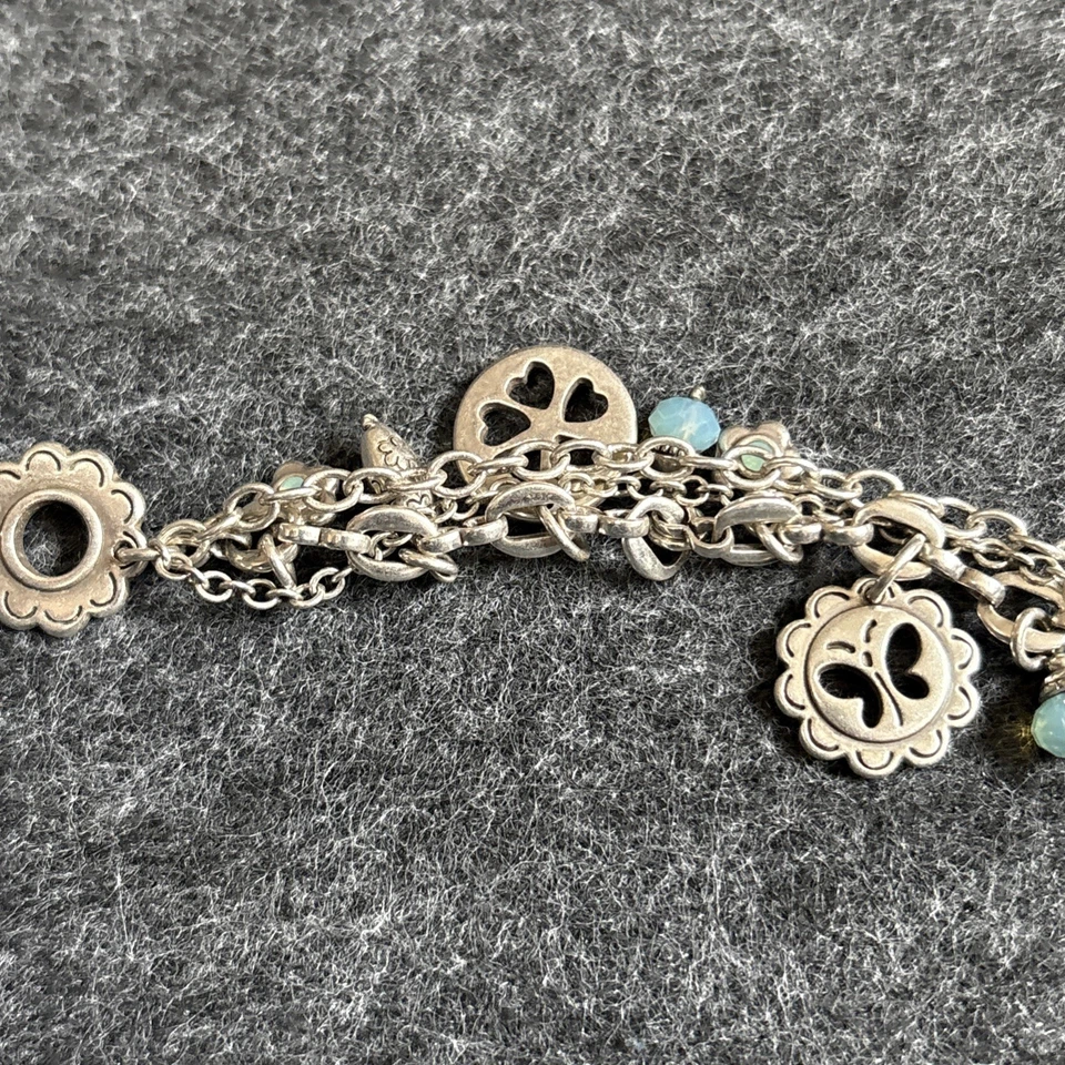 Pulsera Brighton Alas de Vidrio Mariposa Retirada Corazones Azules Flores Foto 4 de 4