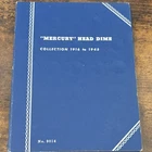 Mercury Head Dime Collection 1916-1945 Silver 10C in No. 9014 Album 71 coins
