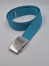 Mens Web Belt, Military Style with Silver Metal Buckle, Adjustable