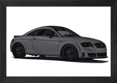 Audi TT 8N Quattro Nardogrey gerahmtes Wandbild Poster Leinwanddruck Bild