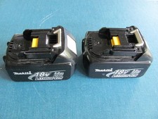 MAKITA BL1830 BATTERIES (2) LI-ON 3.0 AH LITHIUM ION, 18V, USED FOR PARTS