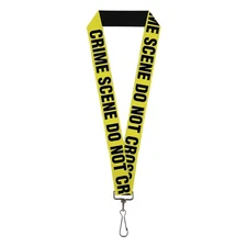 Buckle-Down Lanyard Crime Scene Do Not Cross Yellow Black