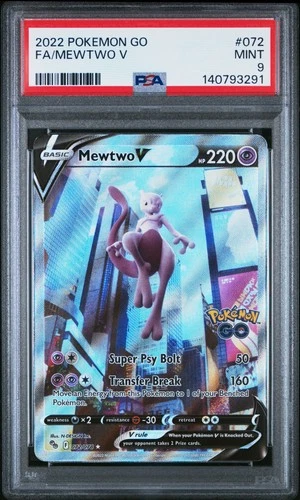 2022 POKEMON GO #072 FULL ART/MEWTWO V PSA 9