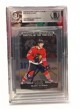 Alex Vlasic signed Blackhawks 22/23 O-Pee-Chee #235 RC Card Beckett 00019288267