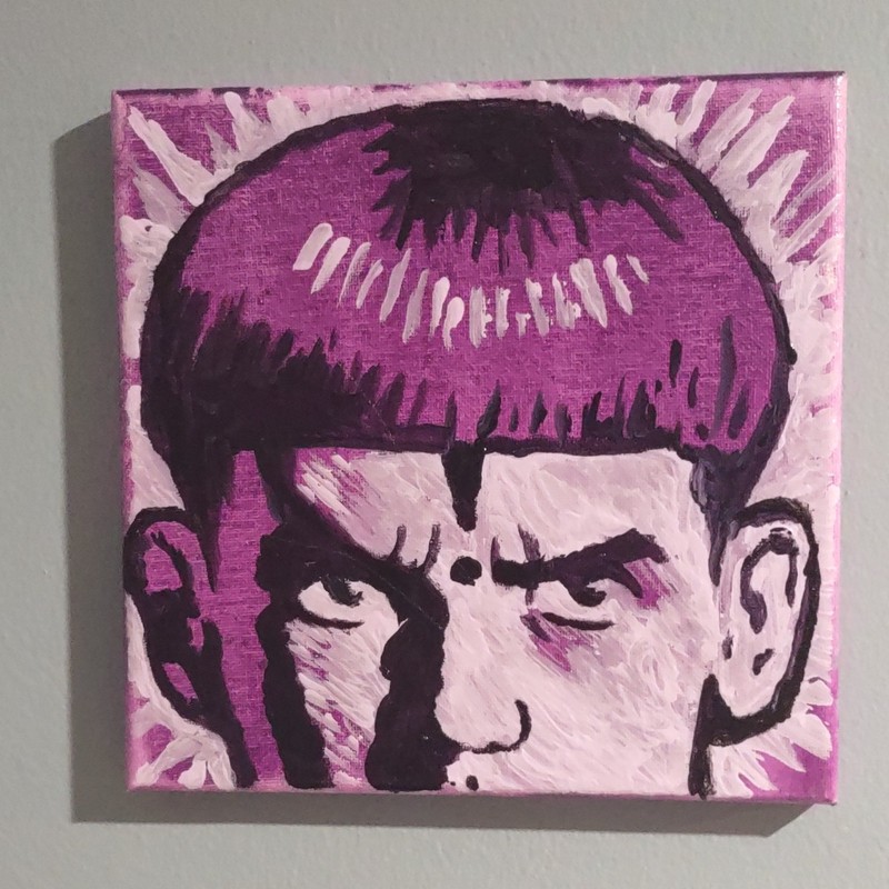 Alex Spalding Barbershop #7 Original Pop Art Portrait Painting Canvas 2024