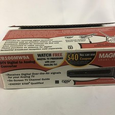 Magnavox TB100MW9A DTV Digital To Analog TV Converter Box Black New Open Box