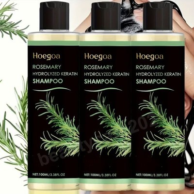 3PCS Organic Rosemary Hair Growth Shampoo with Hydrolyzed Keratin Extra Strength