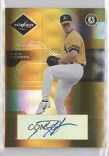 2005 Leaf Limited Monikers Gold 11/25 Rich Harden #67 Auto 04cw