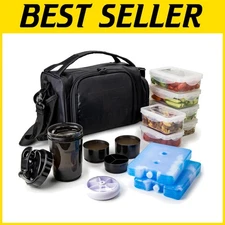 Insulated Meal Prep Lunch Box with 6 BPA-Free, Reu