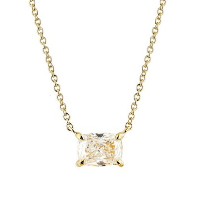 IGI Zertifikat 14K Gelbgold Radiant-Cut Lab Grown Diamant Collier MZ30424