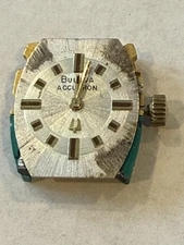 Bulova Accutron 214 Tuning Fork Watch Complete Movement w/ Dial & Hands – AS/IS