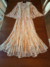 Soulmates silk beaded evening dress  jacket , mother-of-the-bride, Size Large
