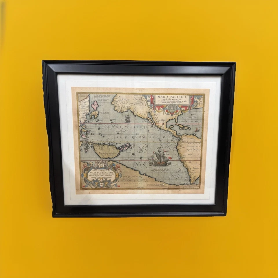 Framed Print of an Ancient Map By Abraham Ortelius first published in 1592 Mint - Image 2 of 4