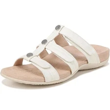 Vionic Amber Pearl Slides Sandal Womens 8 Medium Arch Support New