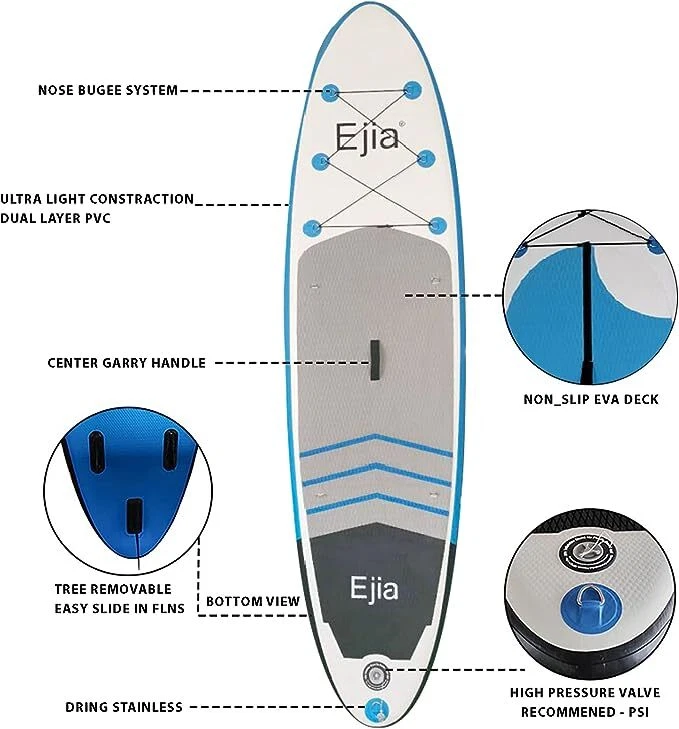 ASA TECHMED 充气 SUP - 立式桨板,可调节桨 — 第 3/4 张图片