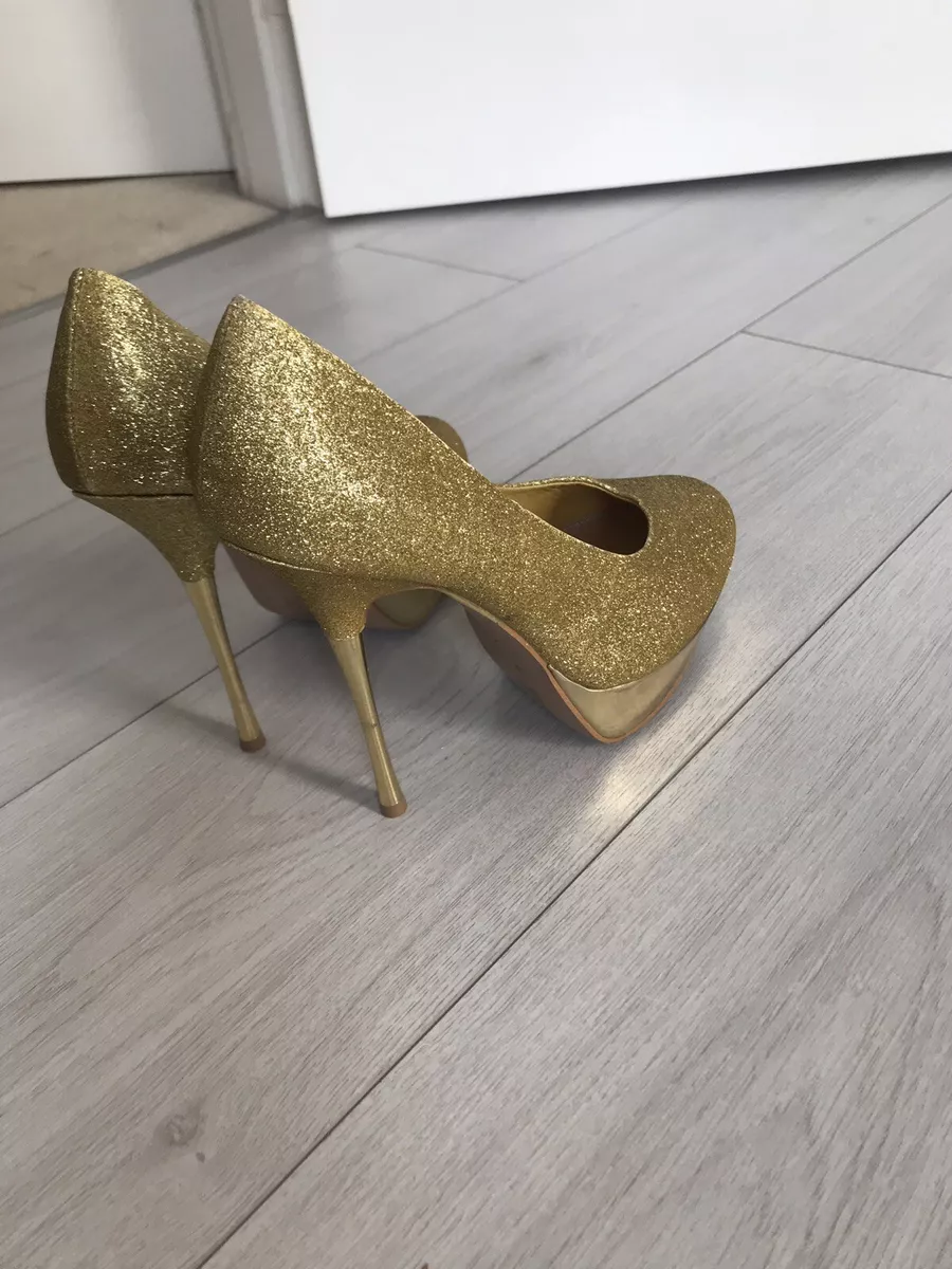 Ladies gold shoes size 6 sale
