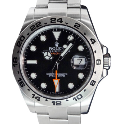 ROLEX - Mens 42mm Stainless Explorer II Black Index Dial - 216570 SANT BLANC