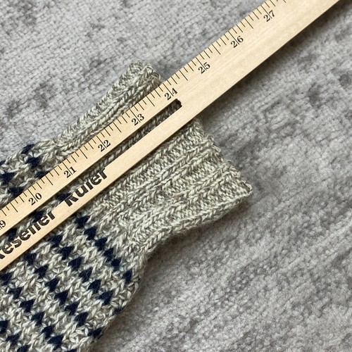 Maglione lana vintage Woolrich occhi di uccellino medio beige blu preppy outdoor anni 80 90 - Foto 10 di 10