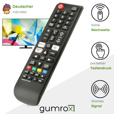 Fernbedienung für alle Samsung Smart TV / 3D Geräte BN59-01315B Netflix Prime