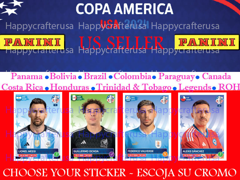 USA VERSION Panini Copa America 2024 - Stickers #PAN1 - #ROH2 ** YOU PICK**