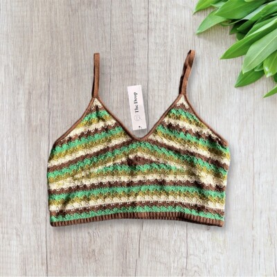 Colorful Crochet Bralette | Size L | The Drop | Festival Fashion  