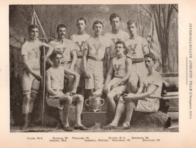 1889 Yale Banner Original Page Inter Collegiate Athletic Team Group Pic
