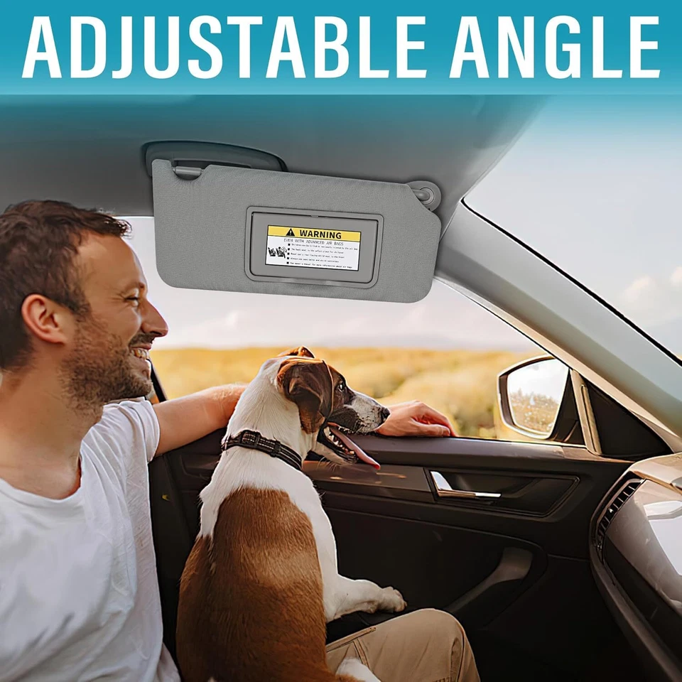 Gray Pair Sun Visor w/ Light & Mirror For 2008-2017 Honda Accord 83280TA5A51ZA Foto 4 de 4