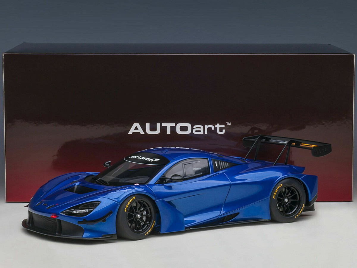 MCLAREN 720S GT3 AZURE BLUE METALLIC 1/18 MODEL CAR BY AUTOART