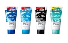 GATSBY Facial Wash Moisture/Deep Cleaning/Strong Clear/Perfect Scrub 130g