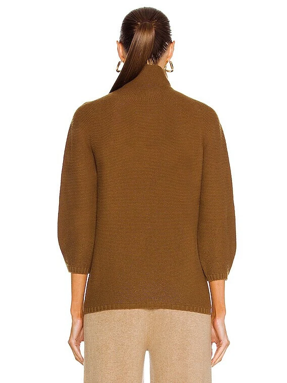 Max Mara Iconic Turtleneck Wool & Cashmere Sweater Etrusco in Brown S Pullover - Imagen 2 de 4