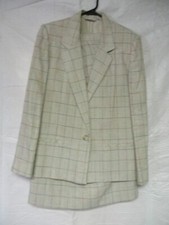Vintage Gilmor Skirt Suit Womens Plaid 2 Piece Skirt Blazer Lined Size 10