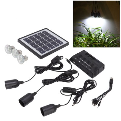 (3pcs)Solar Panel Beleuchtung Kit Portable Multifunktions Solar Generator Bel