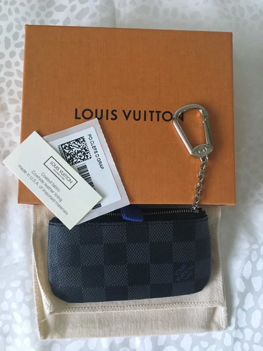 Louis Vuitton Key Pouch Black Cowhide