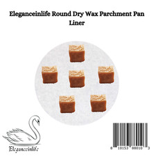 Eleganceinlife 9" Round Dry Wax Parchment Pan Liner Pack of 100 Made in USA